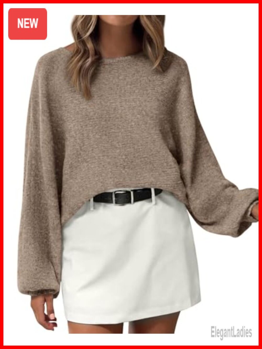 Oversized Boat Neck Sweater Batwing Long Sleeve Slouchy Pullover Knit